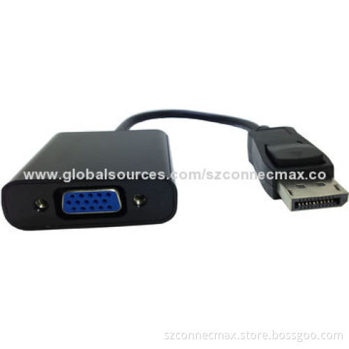 DisplayPort Adapter to VGA Converter, 225MHz/2.25Gbps/Channel Bandwidth